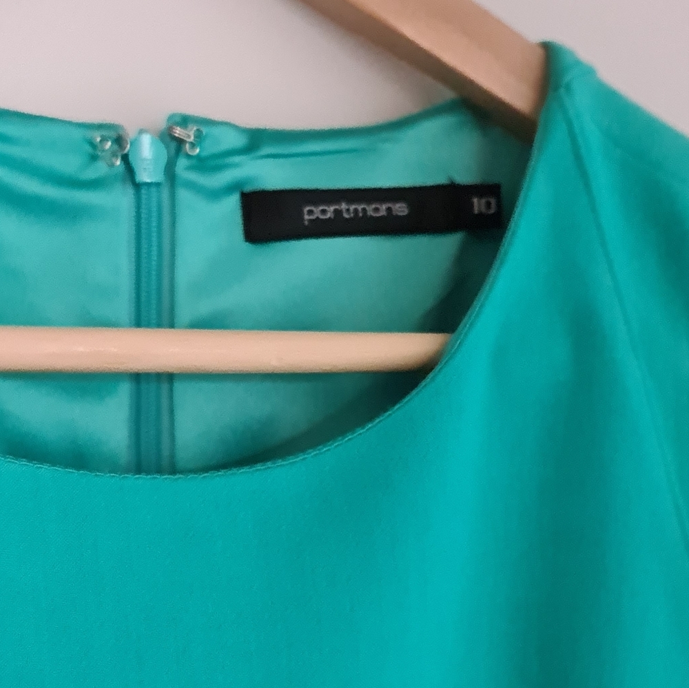 Portmans Green Sleeveless Peplum Dress - Picture 10 of 10